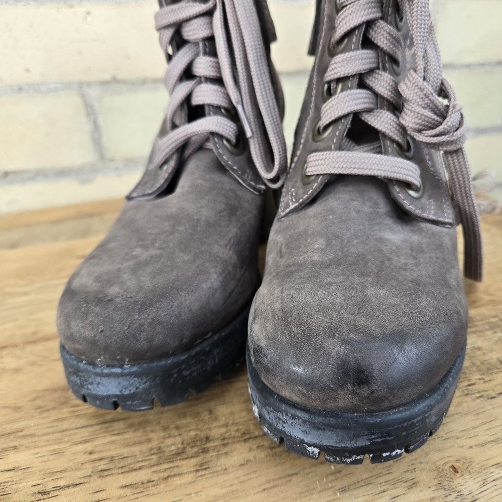 Bueno Leather Lace up Boots - Picture 3 of 9